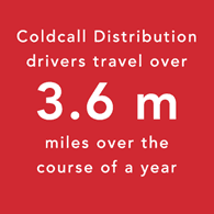Coldcall Distribution drivers travel over 3.6m miles over the course of a year