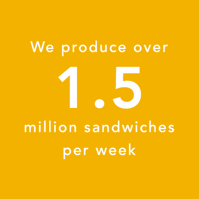 We produce over 1.5 million sandwiches per week